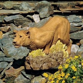 LIONESS ON THE PROWL STATUE                     NR