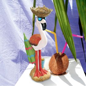 PALE FLAMINGO STATUE