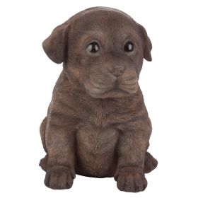 CHOCOLATE LAB PUPPY PARTNER STATUE