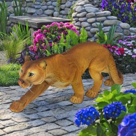 PROWLING MOUNTAIN COUGAR STATUE