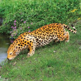 PROWLING SPOTTED JAGUAR STATUE                  NR