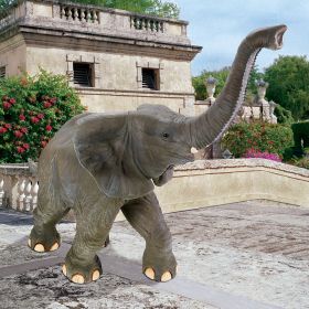 GOOD LUCK TRUNK UP BABY ELEPHANT STATUE     FRT-NR